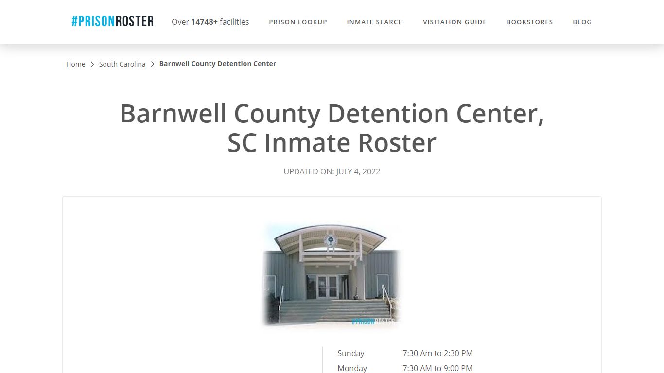 Barnwell County Detention Center, SC Inmate Roster